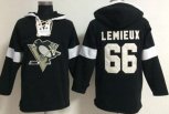 Pittsburgh Penguins #66 Mario Lemieux Black NHL Pullover Hoodie