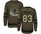 Vancouver Canucks #83 Jay Beagle Premier Green Salute to Service NHL Jersey