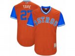 Houston Astros #27 Jose Altuve Tuve Authentic Orange 2017 Players Weekend MLB Jersey