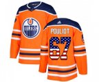 Edmonton Oilers #67 Benoit Pouliot Authentic Orange USA Flag Fashion NHL Jersey