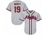 Atlanta Braves #19 R.A. Dickey Replica Grey Road Cool Base MLB Jersey