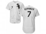 Chicago White Sox #7 Jeff Keppinger White Black Flexbase Authentic Collection MLB Jersey