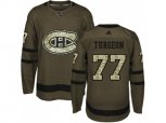 Montreal Canadiens #77 Pierre Turgeon Green Salute to Service Stitched NHL Jersey