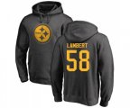 Pittsburgh Steelers #58 Jack Lambert Ash One Color Pullover Hoodie
