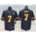 Dallas Cowboys #7 Trevon Diggs Black Gold Edition With 1960 Patch Limited Stitched Football Jersey