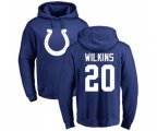 Indianapolis Colts #20 Jordan Wilkins Royal Blue Name & Number Logo Pullover Hoodie