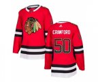 Chicago Blackhawks #50 Corey Crawford Authentic Red Drift Fashion NHL Jersey