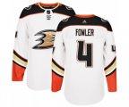 Anaheim Ducks #4 Cam Fowler Authentic White Away Hockey Jersey
