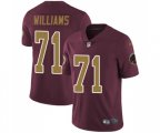 Washington Redskins #71 Trent Williams Burgundy Red Gold Number Alternate 80TH Anniversary Vapor Untouchable Limited Player Football Jersey