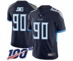 Tennessee Titans #90 DaQuan Jones Navy Blue Team Color Vapor Untouchable Limited Player 100th Season Football Jersey