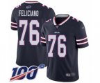 Buffalo Bills #76 Jon Feliciano Limited Navy Blue Inverted Legend 100th Season Football Jersey