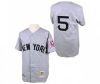 1939 New York Yankees #5 Joe DiMaggio Authentic Grey Throwback MLB Jersey