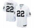 Oakland Raiders #22 Isaiah Crowell Game White Football Jersey