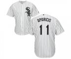 Chicago White Sox #11 Luis Aparicio White Home Flex Base Authentic Collection Baseball Jersey