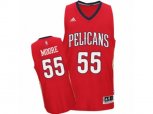 New Orleans Pelicans #55 E'Twaun Moore Swingman Red Alternate NBA Jersey