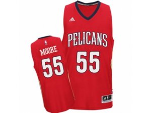 New Orleans Pelicans #55 E\'Twaun Moore Swingman Red Alternate NBA Jersey