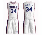 Philadelphia 76ers #34 Charles Barkley Swingman White Basketball Suit Jersey - Association Edition