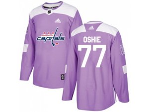 Washington Capitals #77 T.J. Oshie Purple Authentic Fights Cancer Stitched NHL Jersey