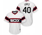 Chicago White Sox #40 Reynaldo Lopez Replica White 2013 Alternate Home Cool Base Baseball Jersey