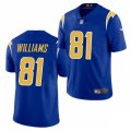 Los Angeles Chargers #81 Mike Williams Nike Royal Gold 2nd Alternate Vapor Limited Jersey