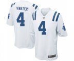 Indianapolis Colts #4 Adam Vinatieri Game White Football Jersey