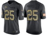 Denver Broncos #25 Chris Harris Jr Stitched Black NFL Salute to Service Limited Jerseys