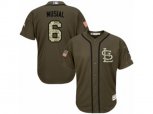 St. Louis Cardinals #6 Stan Musial Replica Green Salute to Service MLB Jersey