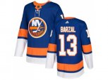 New York Islanders #13 Mathew Barzal Royal Blue Home Authentic Stitched NHL Jersey