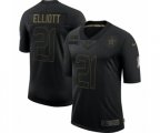 Dallas Cowboys #21 Ezekiel Elliott 2020 Salute To Service Limited Jersey Black