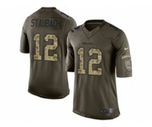 Dallas Cowboys #12 roger staubach army green[nike Limited Salute To Service]