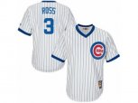 Chicago Cubs #3 David Ross Replica White Home Cooperstown MLB Jersey