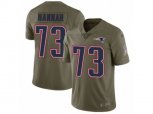 New England Patriots #73 John Hannah Limited Olive 2017 Salute to Service NFL Jersey