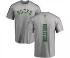 Milwaukee Bucks #1 Oscar Robertson Ash Backer T-Shirt