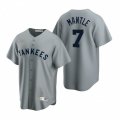 Nike New York Yankees #7 Mickey Mantle Gray Cooperstown Collection Road Stitched Baseball Jersey