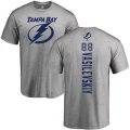 Tampa Bay Lightning #88 Andrei Vasilevskiy Ash Backer T-Shirt