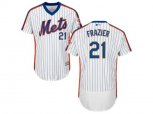 New York Mets #21 Todd Frazier White(Blue Strip) Flexbase Authentic Collection Alternate Stitched MLB Jersey