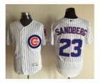 Chicago Cubs #23 Ryne Sandberg White Flexbase Authentic Collection Stitched Baseball Jersey