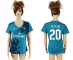 2017-18 Real Madrid 20 ASENSIO Third Away Women Soccer Jersey