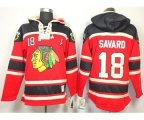 Chicago Blackhawks #18 Denis Savard Red pullover hooded