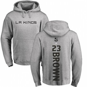 Los Angeles Kings #23 Dustin Brown Ash Backer Pullover Hoodie