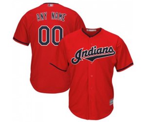 Cleveland Indians Customized Replica Scarlet Alternate 2 Cool Base Baseball Jersey