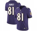 Baltimore Ravens #81 Hayden Hurst Purple Team Color Vapor Untouchable Limited Player Football Jersey