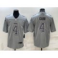 Las Vegas Raiders #4 Derek Carr Grey Atmosphere Fashion 2022 Vapor Untouchable Stitched Limited Jersey