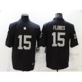 Oakland Raiders #15 Wilmer Flores Nike Black Retired Player Limited Jersey