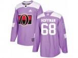 Adidas Ottawa Senators #68 Mike Hoffman Purple Authentic Fights Cancer Stitched NHL Jersey