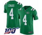 New York Jets #4 Lac Edwards Limited Green Rush Vapor Untouchable 100th Season Football Jersey