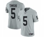 Oakland Raiders #5 Johnny Townsend Limited Silver Inverted Legend Football Jersey