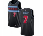 Chicago Bulls #7 Toni Kukoc Authentic Black NBA Jersey - City Edition