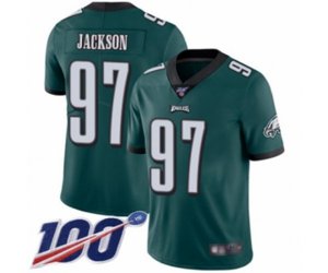 Philadelphia Eagles #97 Malik Jackson Midnight Green Team Color Vapor Untouchable Limited Player 100th Season Football Jersey