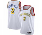 Golden State Warriors #2 Willie Cauley-Stein Authentic White Hardwood Classics Basketball Jersey - San Francisco Classic Edition
